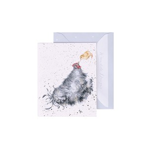 レンデール・デザイン　グリーティングカード　ミニカード　英国製　ニワトリ　ヒヨコ　親子　鳥