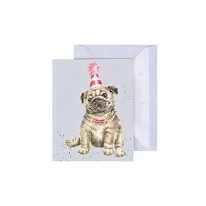 レンデール・デザイン　グリーティングカード　ミニカード　メッセージ　英国製　パグ　犬