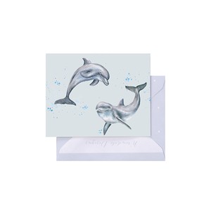 レンデール・デザイン　グリーティングカード　ミニカード　メッセージ　英国製　イルカ