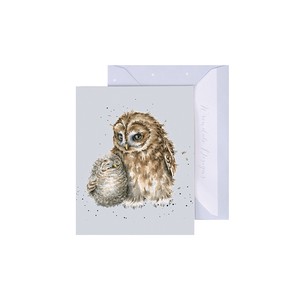 レンデール・デザイン　グリーティングカード　ミニカード　メッセージ　英国製　フクロウ　親子　鳥