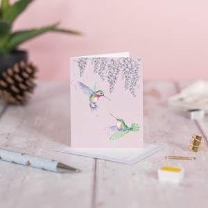 レンデール・デザイン　グリーティングカード　ミニカード　メッセージ　英国製　ハチドリ　フジ　鳥