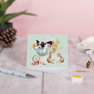 レンデール・デザイン　グリーティングカード　ミニカード　メッセージ　英国製　犬　ウサギ
