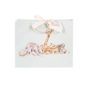 レンデール・デザイン　ギフトバッグ　動物　サバンナの赤ちゃん　ゾウ　キリン　ライオン　シマウマ