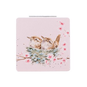 レンデール・デザイン コンパクトミラー　動物　ミソサザイ　桜　鳥