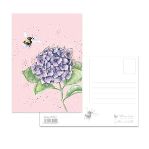 レンデール・デザイン ポストカード　動物　英国製　アジサイ　ミツバチ　マルハナバチ　蜂
