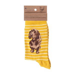 レンデール・デザイン　レディース　靴下　ワンサイズ　竹素材　動物　ダックスフンド　犬