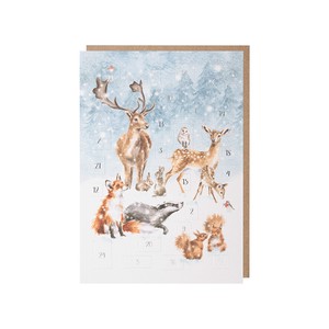 レンデール・デザイン　アドベントカレンダー　クリスマス　A5　森の動物　英国製