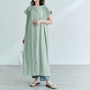 ワンピース《フレンチスリーブギャザーワンピース 全5色 2サイズ》《値下げ》