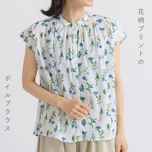 Button Shirt/Blouse Floral Pattern Cotton Voile 【2024NEW】
