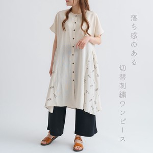 Casual Dress Rayon Cotton Linen One-piece Dress Switching 【2024NEW】