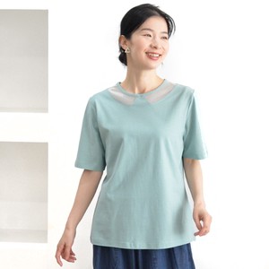 T-shirt Tunic Tulle Switching Made in Japan