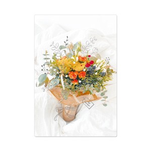 日本製　多目的 透明カード：花束