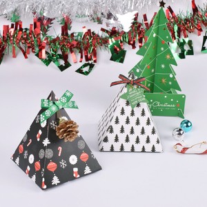 クリスマス　テトラ型　ギフトボックス　2柄　クリスマスツリー　クリスマスプレゼント