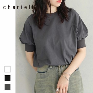 【SALE】切替デザインパフスリーブTシャツ/cheriella