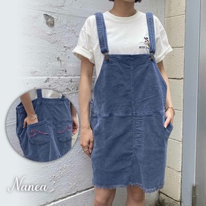 【SS限定/NANEA・LUMI】ストレッチ/サマーコーデュロイ・ジャンパースカート