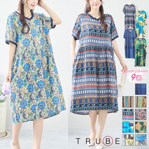 Casual Dress Colorful Printed L One-piece Dress 【2024NEW】