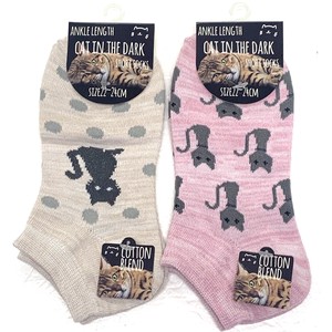 Ankle Socks Cat Socks Cotton Blend