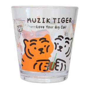 【メラミンカップ】MUZIK TIGER キラキラクリアカップ クリア