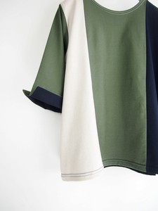 T-shirt Pullover 2Way Stripe Border Switching 2024 Spring/Summer Made in Japan