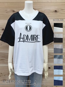 配色スポーツユニフォームメッシュBIGTシャツ/プリントTシャツ　レディース