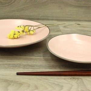 KARU　2形状　ピンク　【取皿 大皿 皿 軽量 日本製 美濃焼 オリジナル 春 桜】