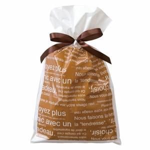 袋 カフェオレリボン付PEギフトバッグ-M(20枚) ヘッズ