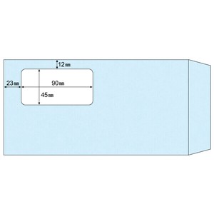 宅配袋 窓つき封筒 長形3号 ブルー 200枚入 ヒサゴ 【サンプル可】