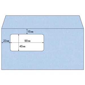 宅配袋 窓つき封筒 A4三ツ折用(長6) アクア 200枚入 ヒサゴ 【サンプル可】