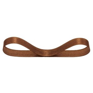 サテンリボン BROWN 10mm(1巻) ヘッズ