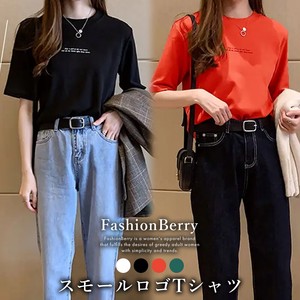 【2024新作】スモールロゴ Tシャツ レディース 韓国ファッション