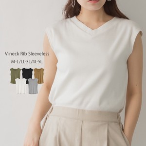 T-shirt V-Neck Sleeveless Buttons