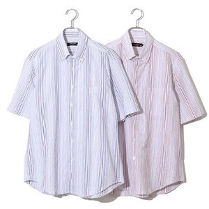 ドビーサッカー　半袖カジュアルシャツ　日本製