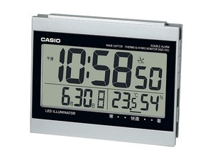 CASIO カシオ 置時計 電波時計 デジタル ダブル電子音アラーム シルバー DQD-720J-8JF