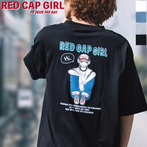 【SPECIAL PRICE】RED CAP GIRL 20/-天竺 胸刺繍&プリント / バックプリント 半袖T-shirt