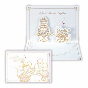 【ホールマーク】結婚祝い立体カード GWEディズニースケッチ ミッキーマウス&ミニーマウス2