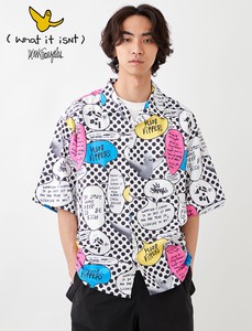 【2024春夏新作】総柄オープンカラー半袖シャツ