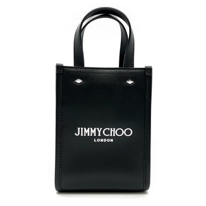 Jimmy Choo ジミーチュウ MININSTOTE ANR レザー ショルダーバッグ ポシェット ハンドバッグ BLACK/SILVER