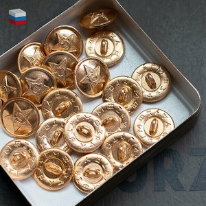 Button Gold Buttons Set of 10