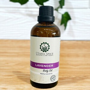 ボディオイル ラベンダー  100ml【ウタマスパイス】オーガニック　マッサージオイル　天然　保湿