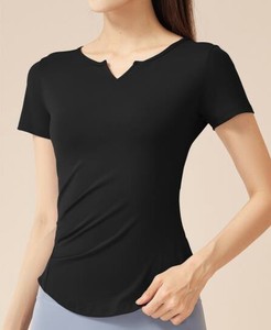 Tシャツ   Vネック 半袖  無地   快適    レディースファッション  YEA851