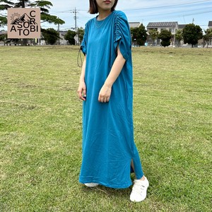 Casual Dress Sleeve One-piece Dress Drawstring 【2024NEW】