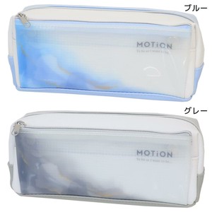 【ペンケース】MOTiON フラップ付きBOXペンケース ブルー