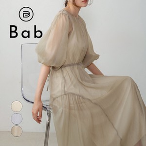 Casual Dress Puff Sleeve One-piece Dress Sheer 【2024NEW】