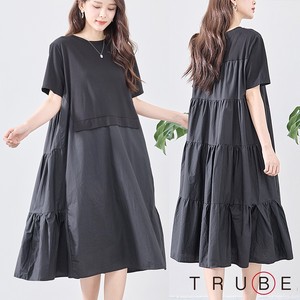 Casual Dress Design Back L One-piece Dress Switching Tiered 【2024NEW】