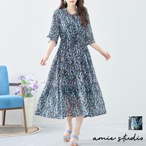 Casual Dress Flower Print L One-piece Dress 【2024NEW】