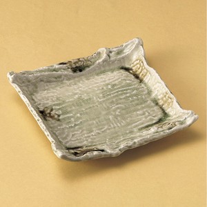 ビードロ四角皿 美濃焼　日本製