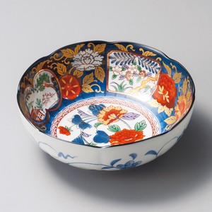 金彩牡丹6.8寸鉢　美濃焼　日本製 陶器