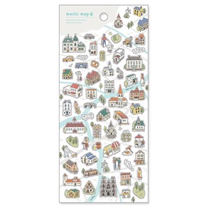 Stickers Town Map Sticker Gray