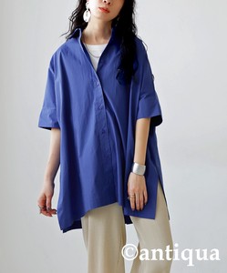 Antiqua Button Shirt/Blouse Pullover Tops Ladies' Short-Sleeve NEW