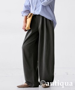 Antiqua Full-Length Pant Plain Color Bottoms Long Tuck Pants Ladies' NEW